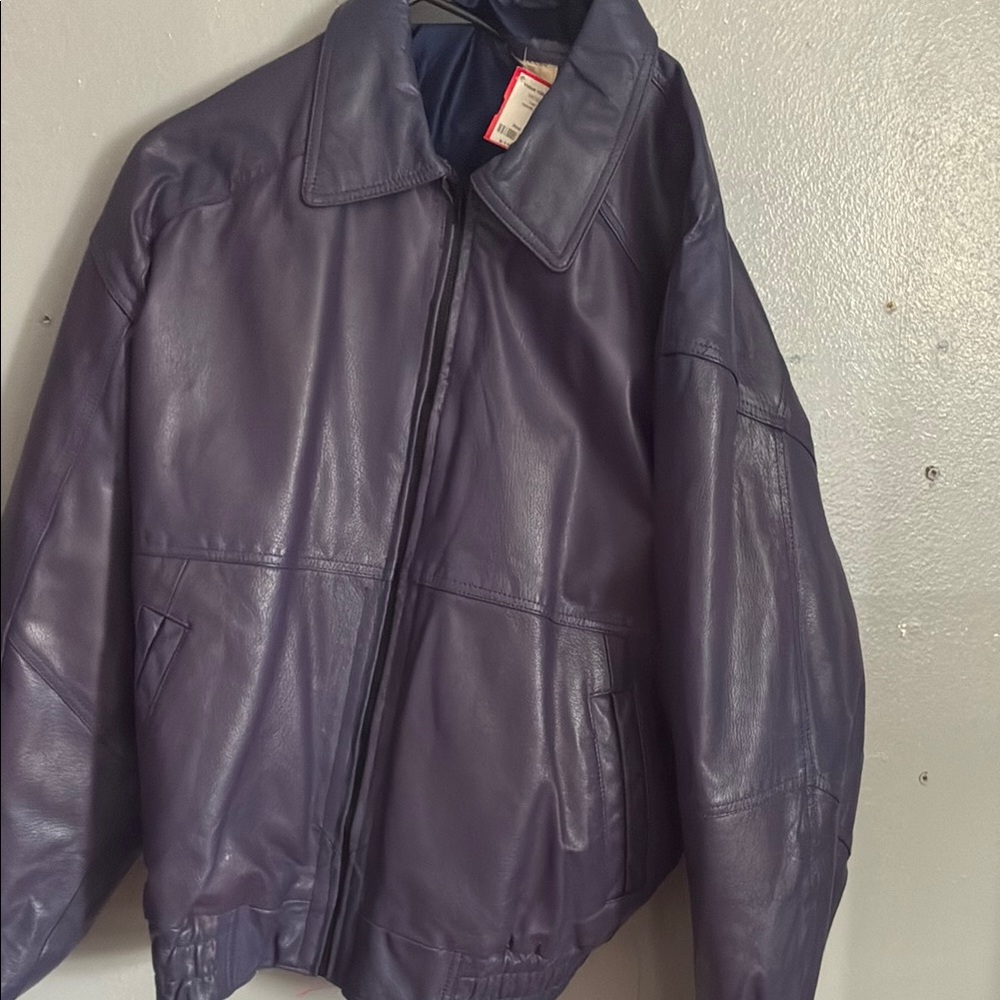 Men's Purple Leather Jacket
